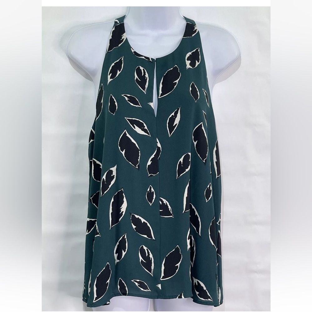 Loft women’s‎ xs razor back tank too blouse blue and black
